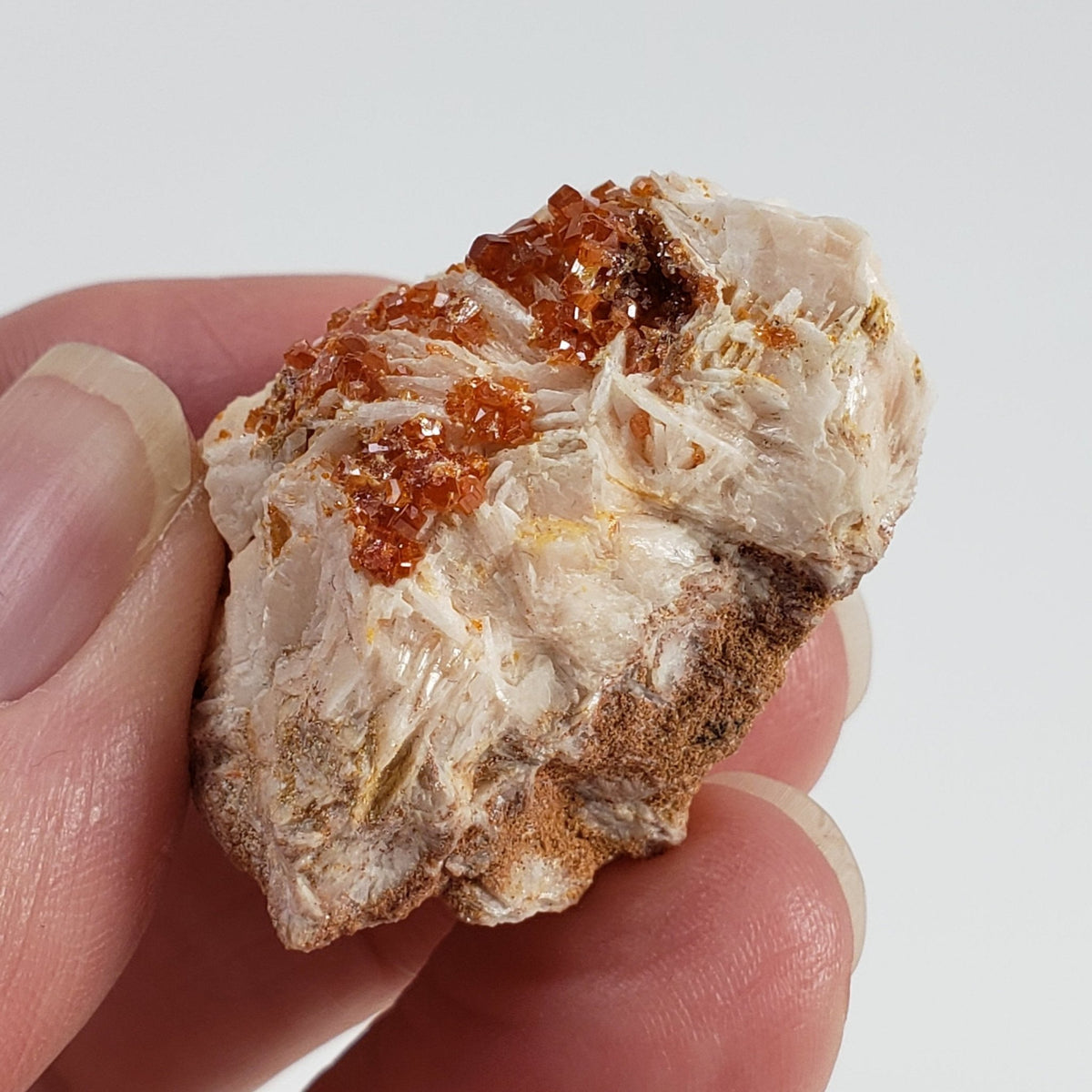 Vanadinite on Barite Crystal | 28.2 grams | Mibladen, Morocco 6