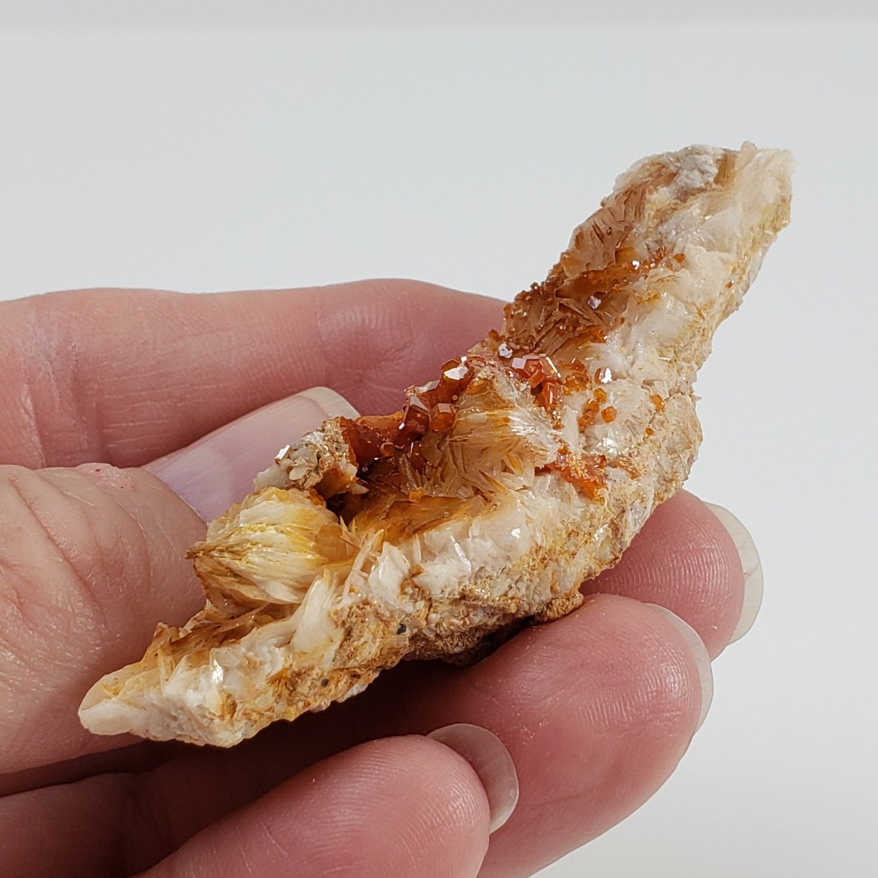 Vanadinite on Barite Crystal | 37.8 grams | Mibladen, Morocco 4