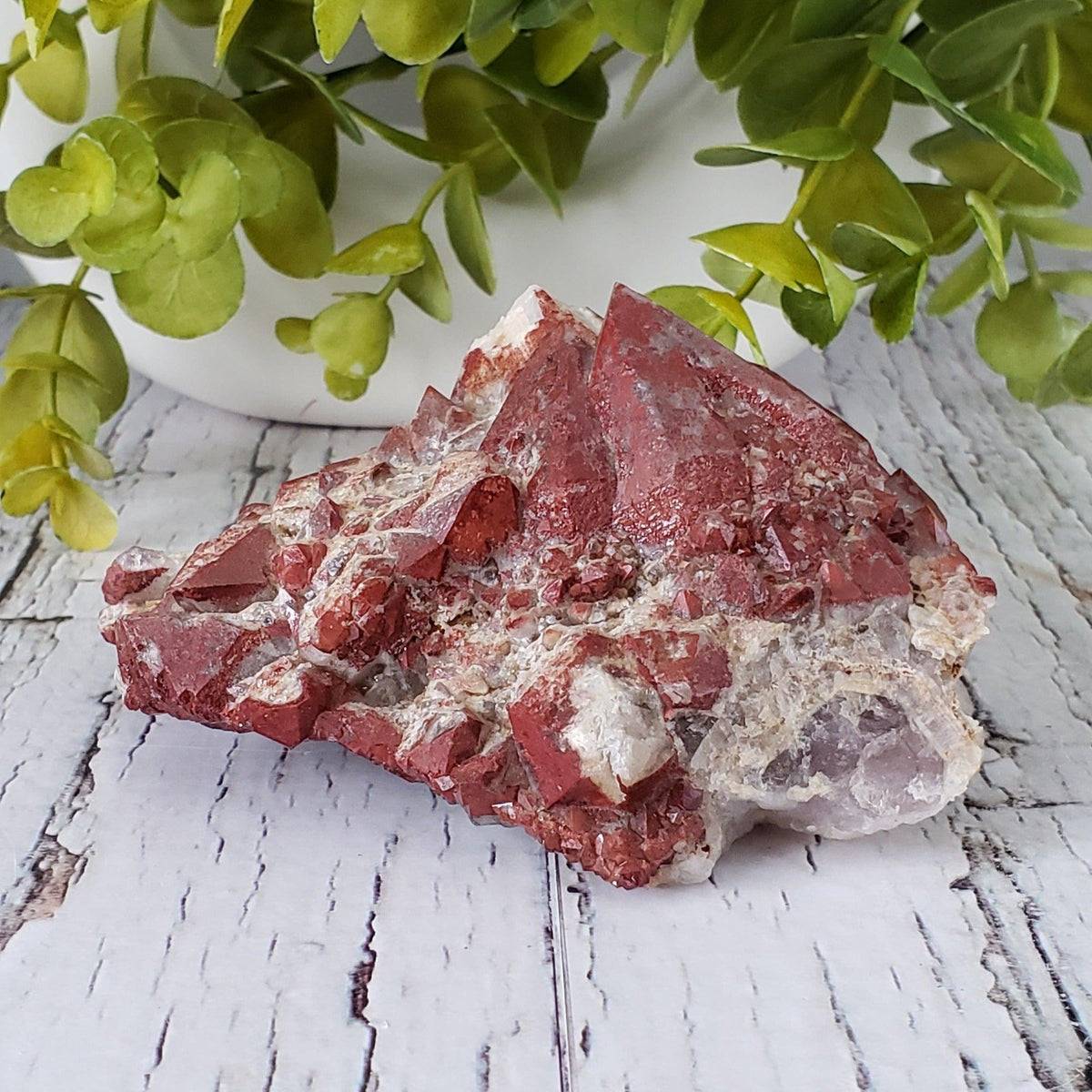  Rare Red Amethyst Cluster 407 Grams Mineral Crystal Thunder Bay, Ontario, Canada 