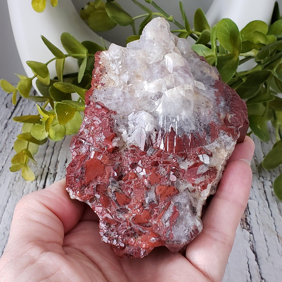  Rare Red Amethyst Cluster 407 Grams Mineral Crystal Thunder Bay, Ontario, Canada 