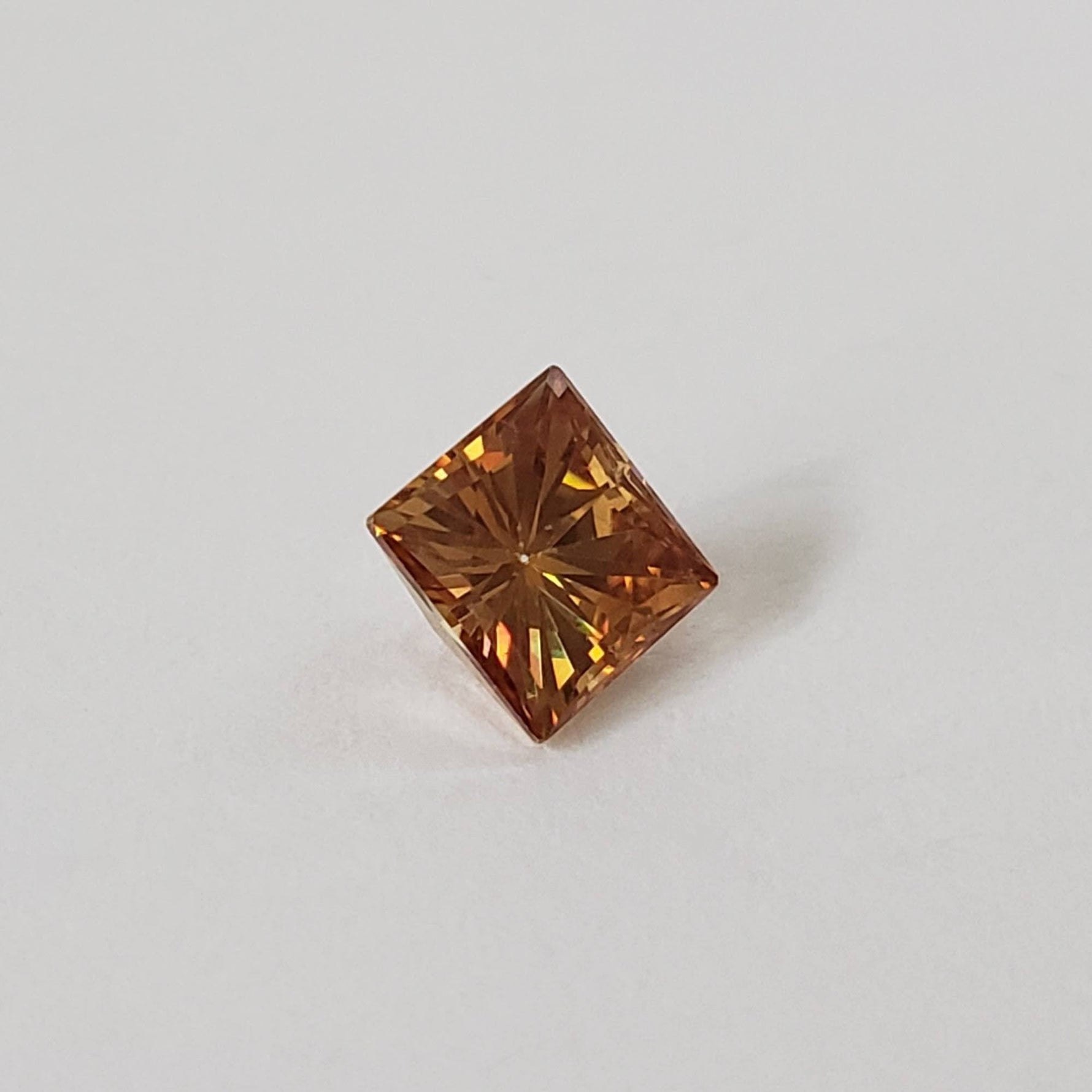  Moissanite | Princess Cut | Cognac | 5mm  