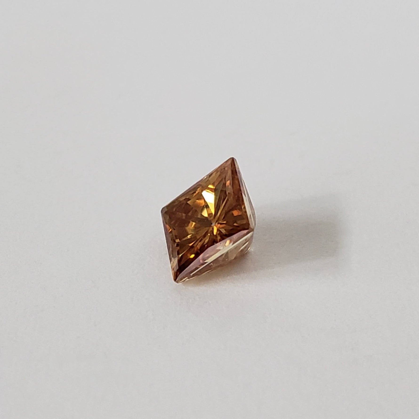  Moissanite | Princess Cut | Cognac | 5mm  