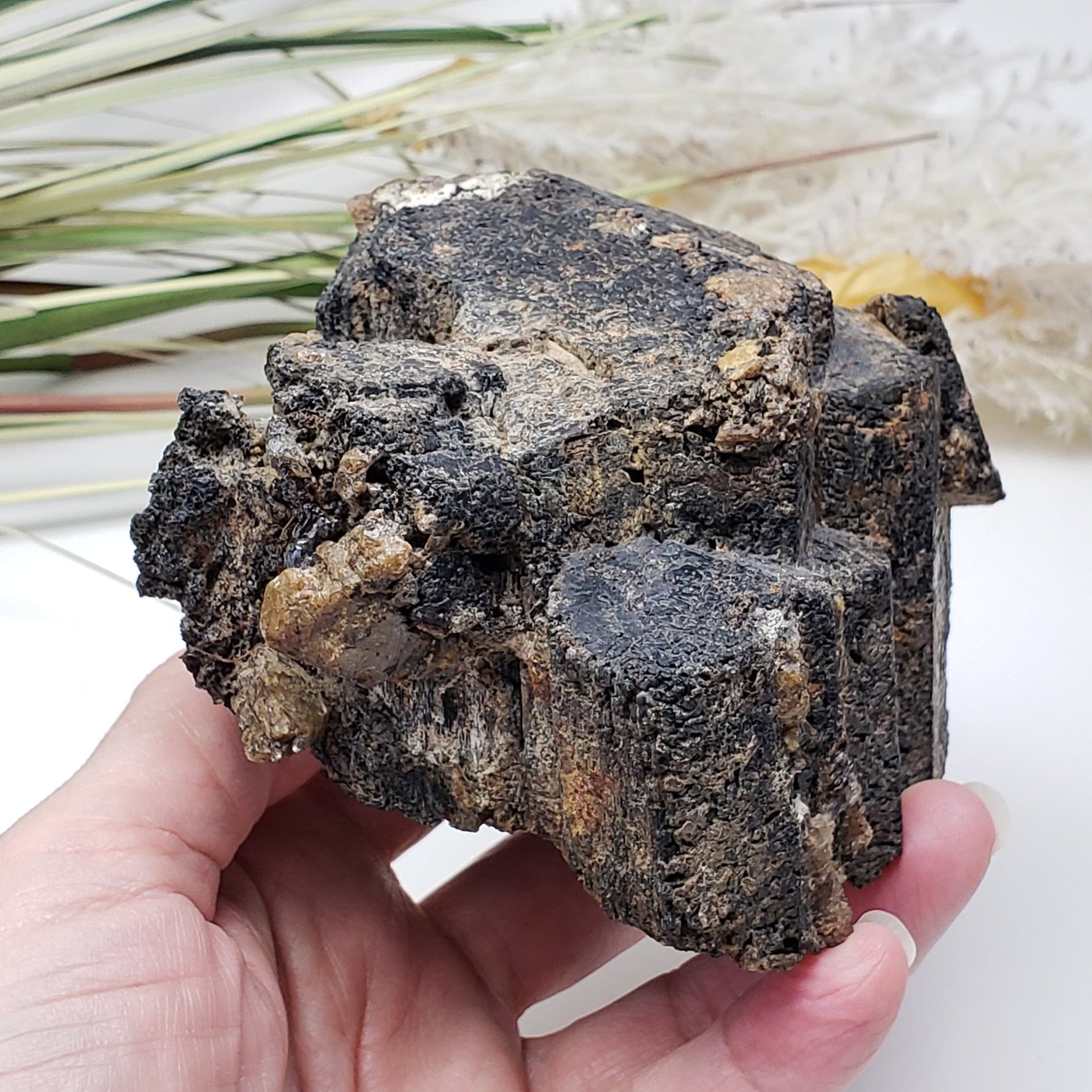  Natural Hornblende | Raw Crystal | 1.07 Kg | Tory Hill, Ontario Canada 