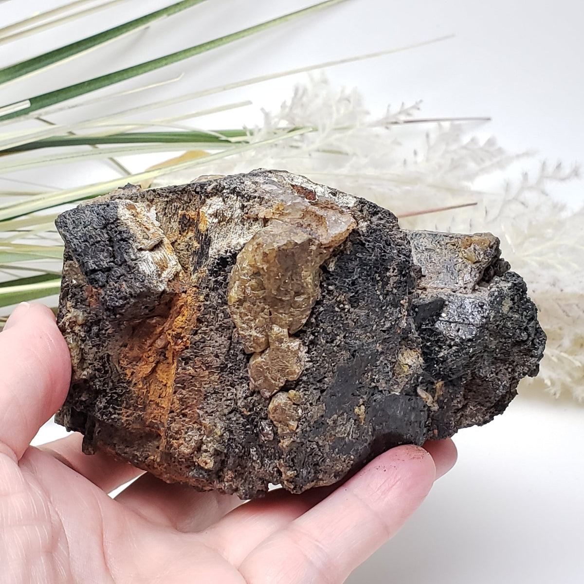  Natural Hornblende | Raw Crystal | 1.07 Kg | Tory Hill, Ontario Canada 