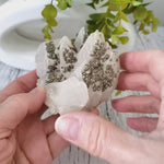 Quartz Points Pyrite Covered Crystal Cluster 475 Grams, China