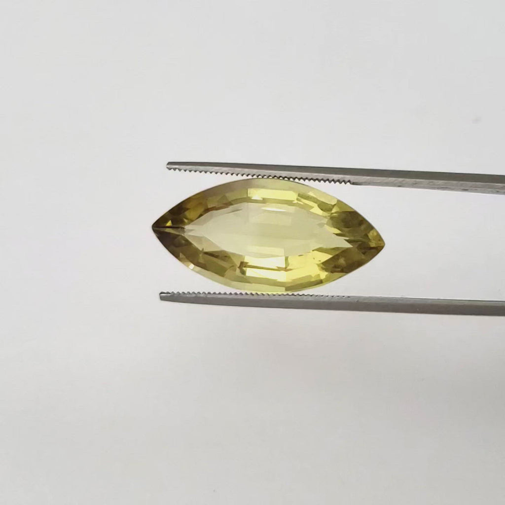 Prasiolite | Marquise Cut | Greenish Yellow | 24x12 mm 10.6 ct