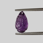  Amethyst | Carved Drilled Briolette | Purple | 11.8x7.2mm 3.6Ct 