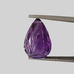  Amethyst | Carved Drilled Briolette | Purple | 15x10.2mm 8.9ct 2