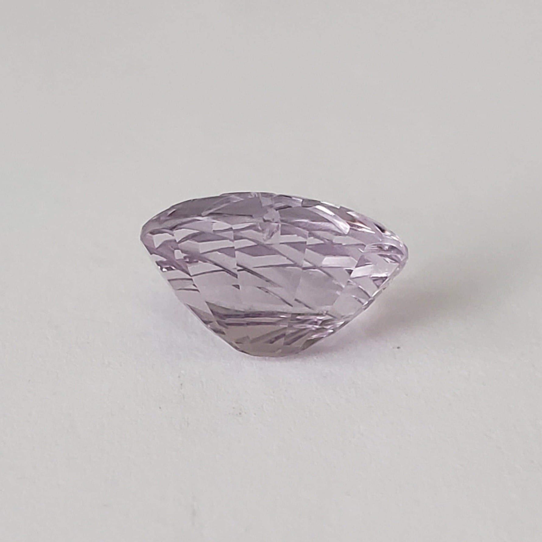  Amethyst | Oval Cut | Geometrically Carved | Purple | 12x10mm 4.43ct 2