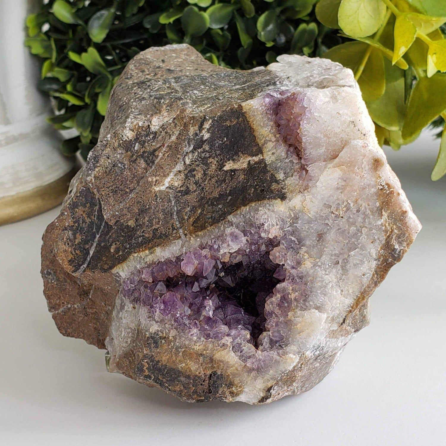  Amethyst Quartz Druse Mineral Crystal, 746 grams, Ontario Canada | SO24 