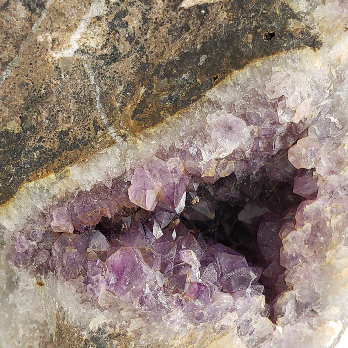  Amethyst Quartz Druse Mineral Crystal, 746 grams, Ontario Canada | SO24 1