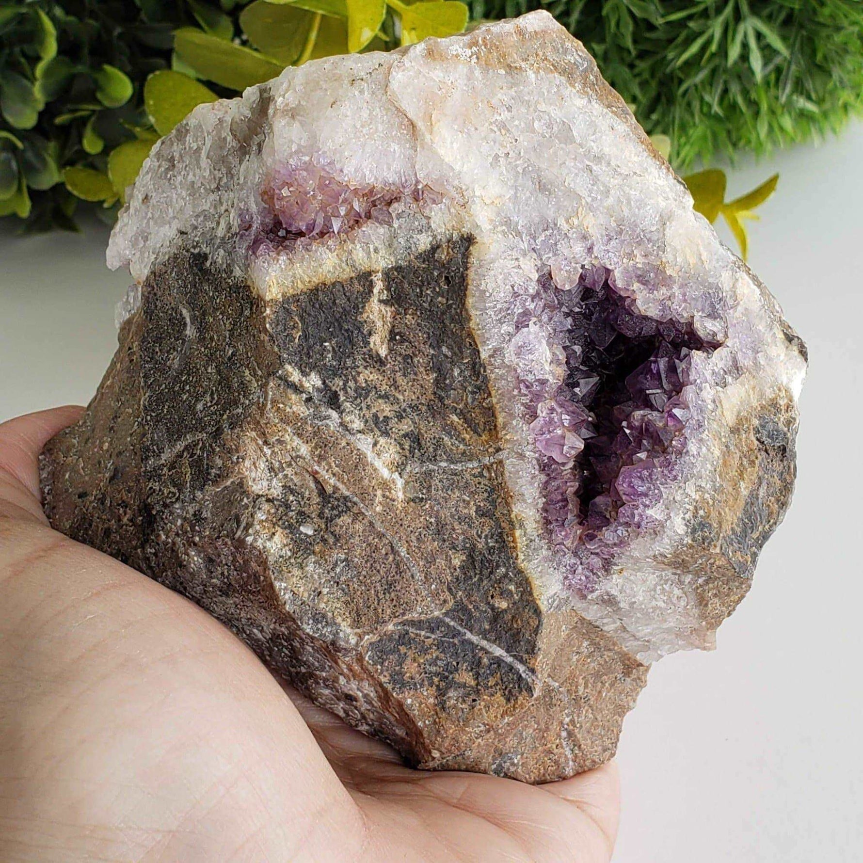  Amethyst Quartz Druse Mineral Crystal, 746 grams, Ontario Canada | SO24 3