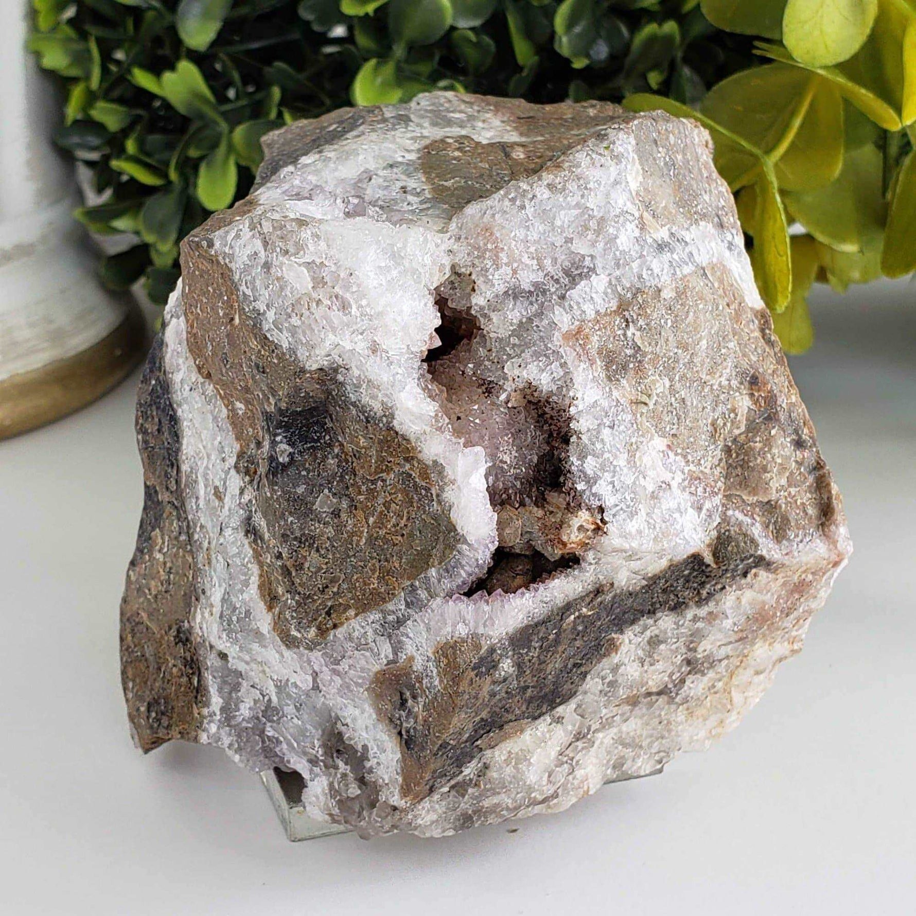  Amethyst Quartz Druse Mineral Crystal, 746 grams, Ontario Canada | SO24 5