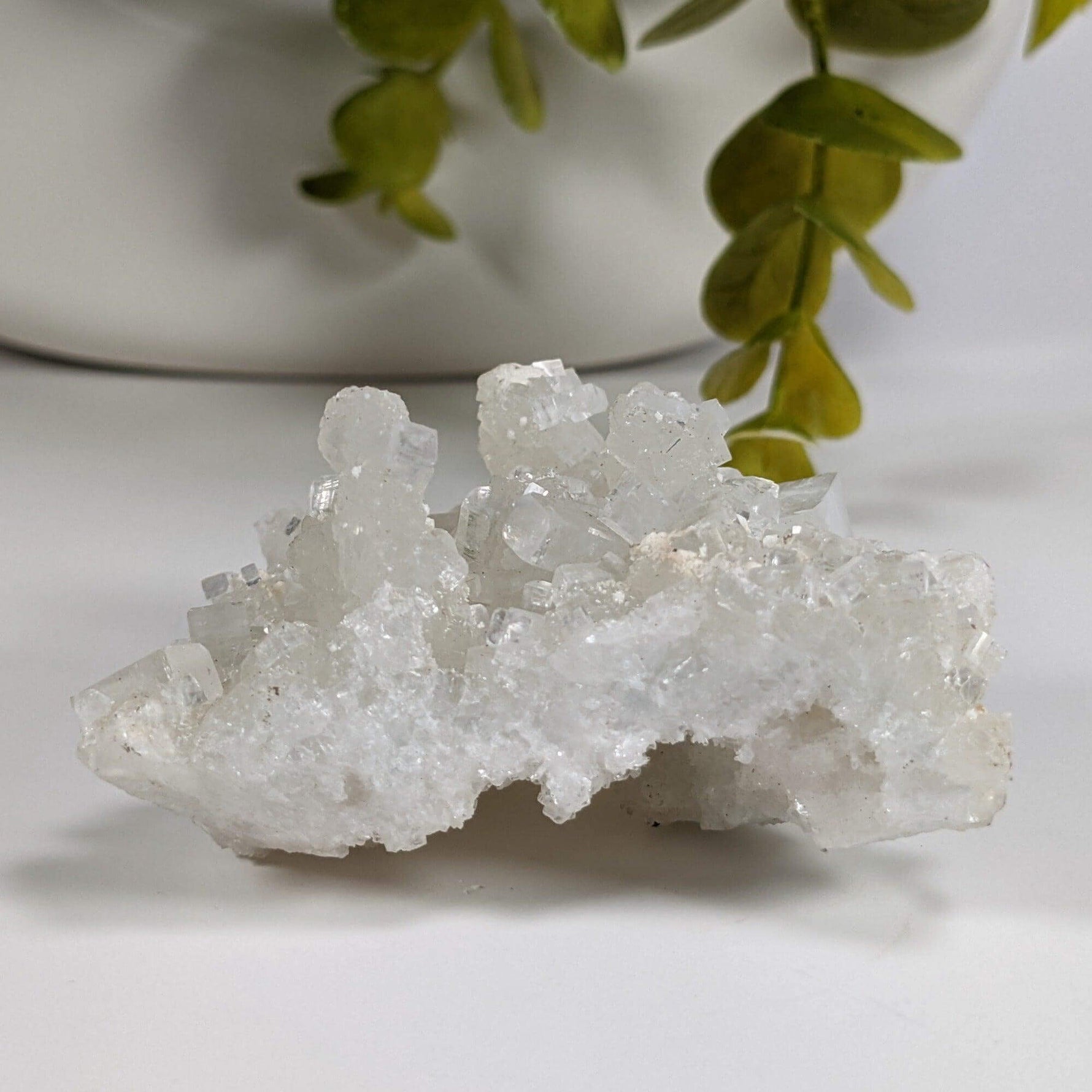  Apophyllite and Prehnite Crystal Cluster | 85 grams | Mumbai, India 8
