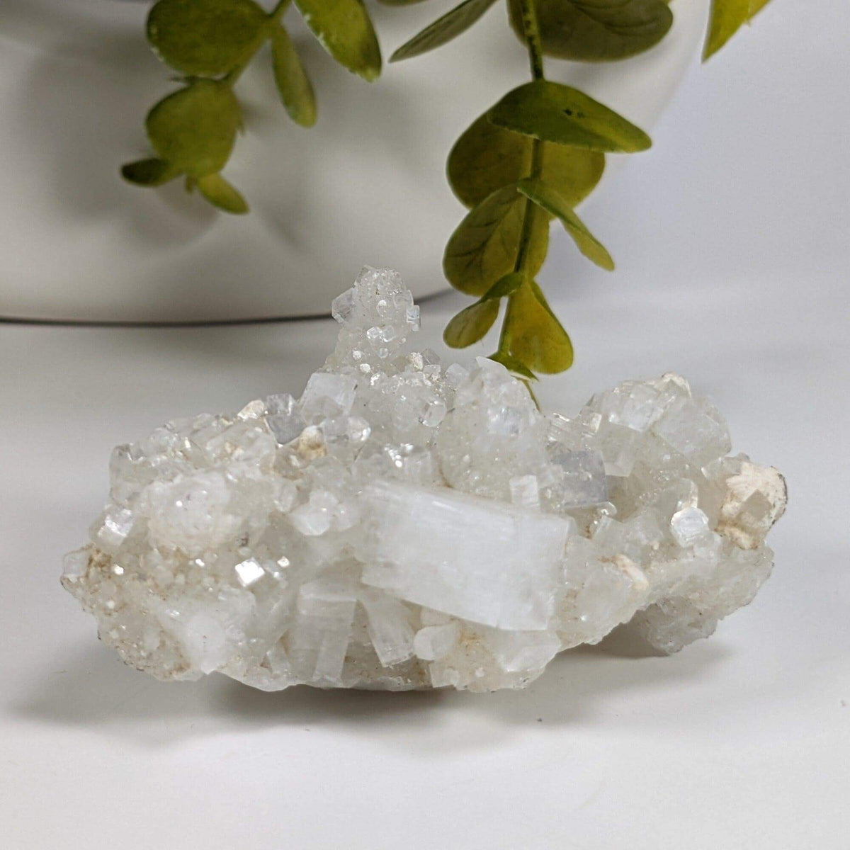  Apophyllite and Prehnite Crystal Cluster | 85 grams | Mumbai, India 9
