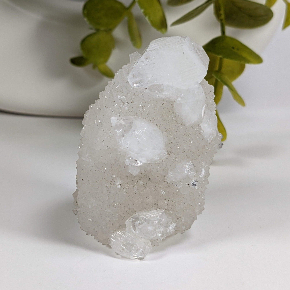  Apophyllite on Calcite Crystal Cluster | Double Terminated Apophyllite | 107 grams | Jalgaon India | SO24 3