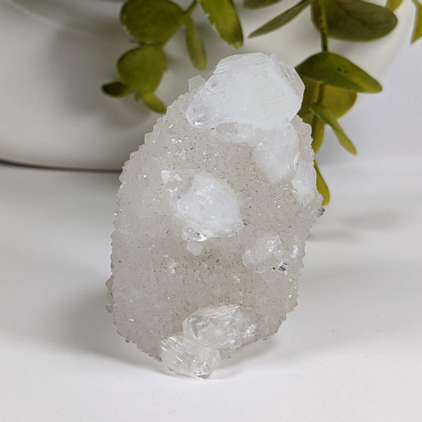  Apophyllite on Calcite Crystal Cluster | Double Terminated Apophyllite | 107 grams | Jalgaon India | SO24 3