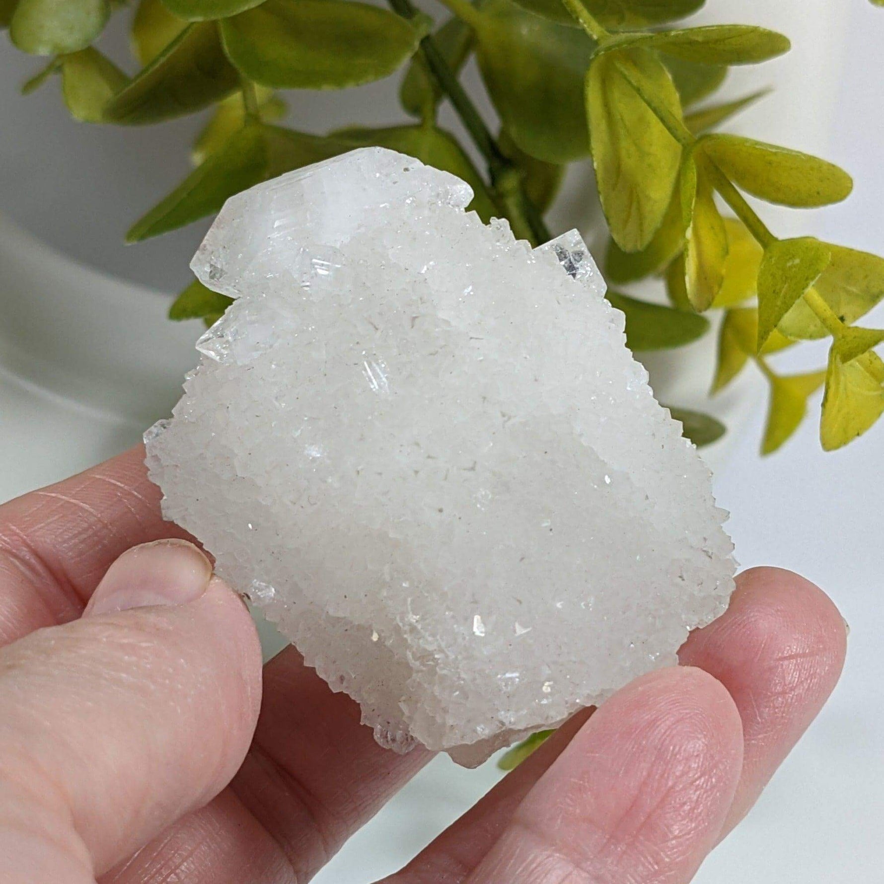  Apophyllite on Calcite Crystal Cluster | Double Terminated Apophyllite | 107 grams | Jalgaon India | SO24 6