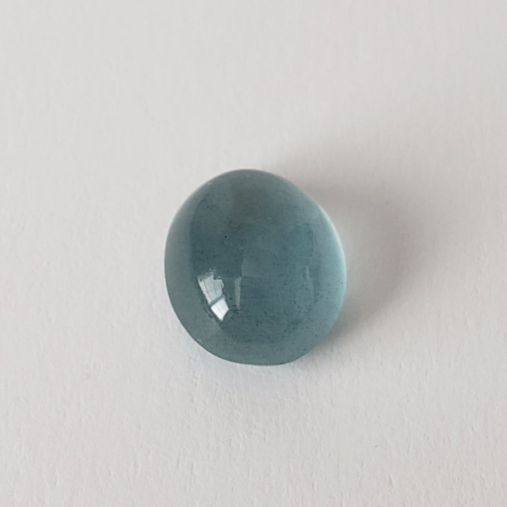  Aquamarine Cats Eye | Oval Cabochon | Light Grayish Blue | 11.6x9.7mm 5.0ct | SO24 3