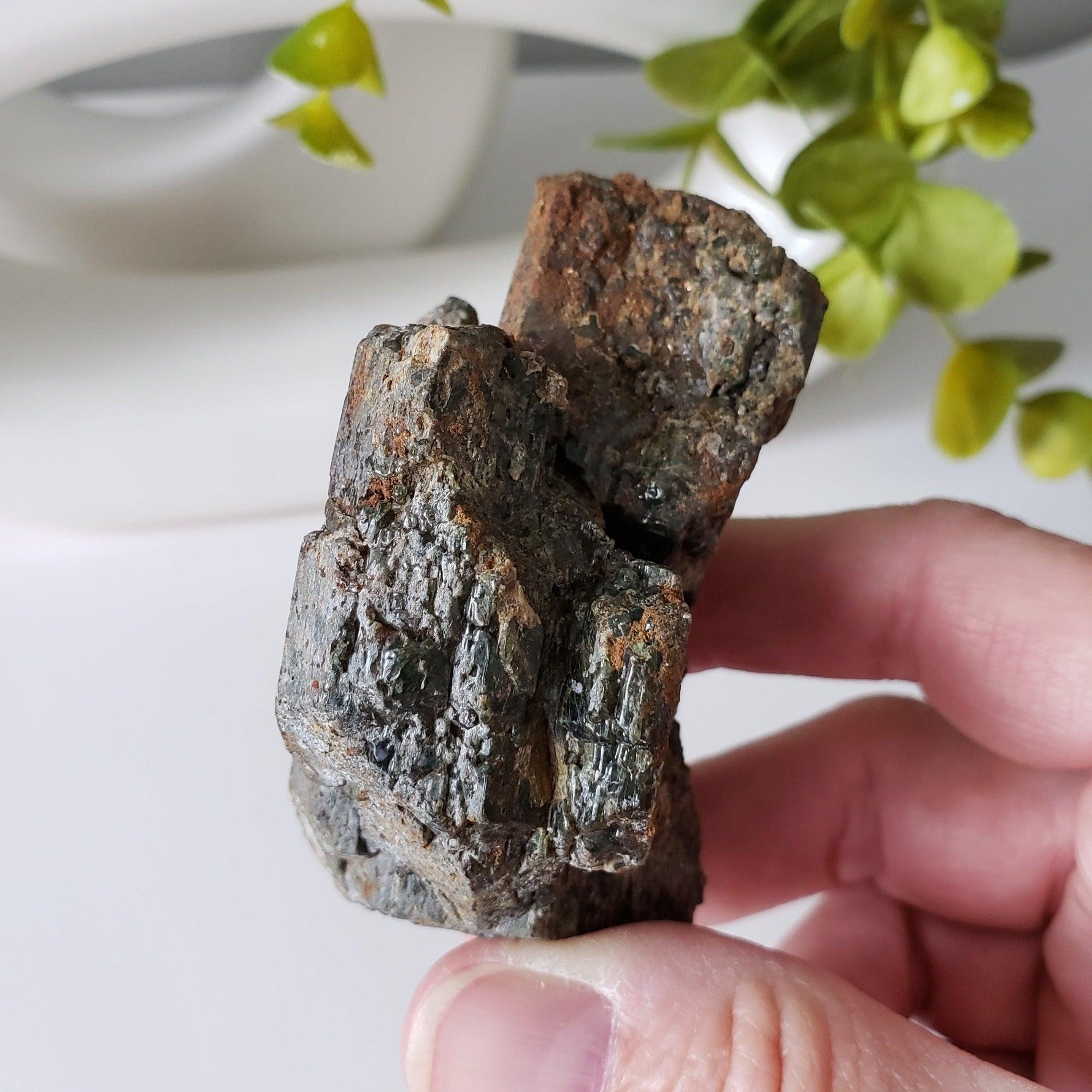  Augite Crystals Cluster | 196 grams | Lake Clear, Ontario, Canada | SO24 8