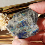  Authentic Labradorite Natural Rainbow Unpolished Stone Slice Mineral 31 Gr, Labrador Canada | SO24 4