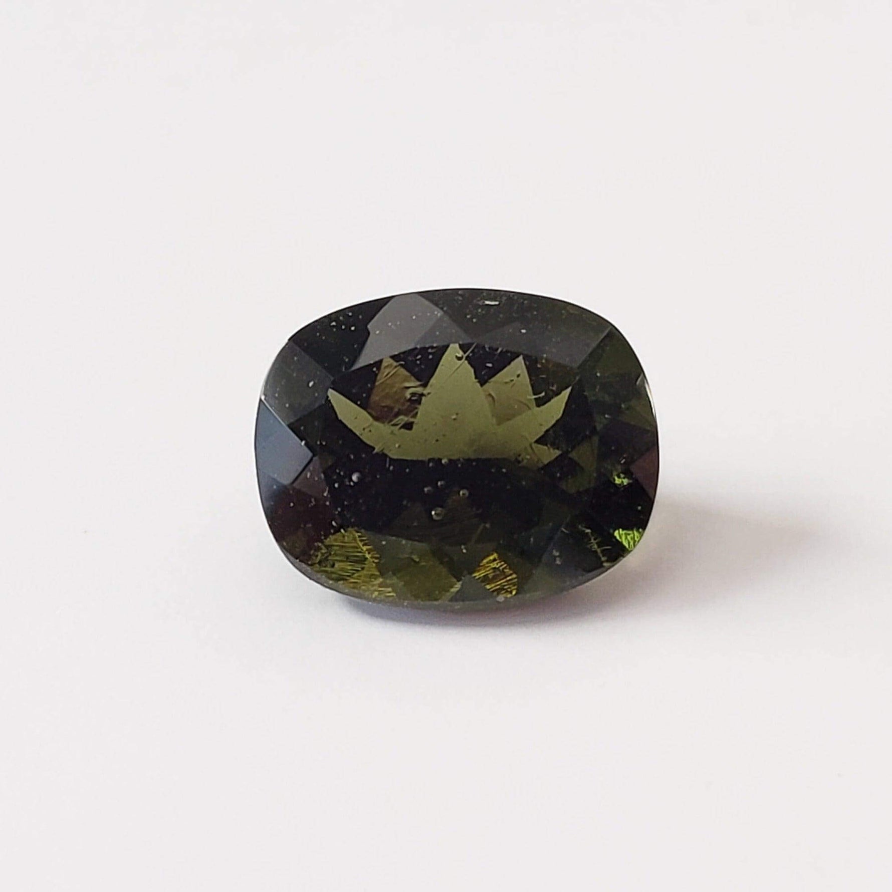 Authentic Moldavite | Octagon Cushion Cut | 10x8mm | Chlum Region, Czech Republic | SO24 2