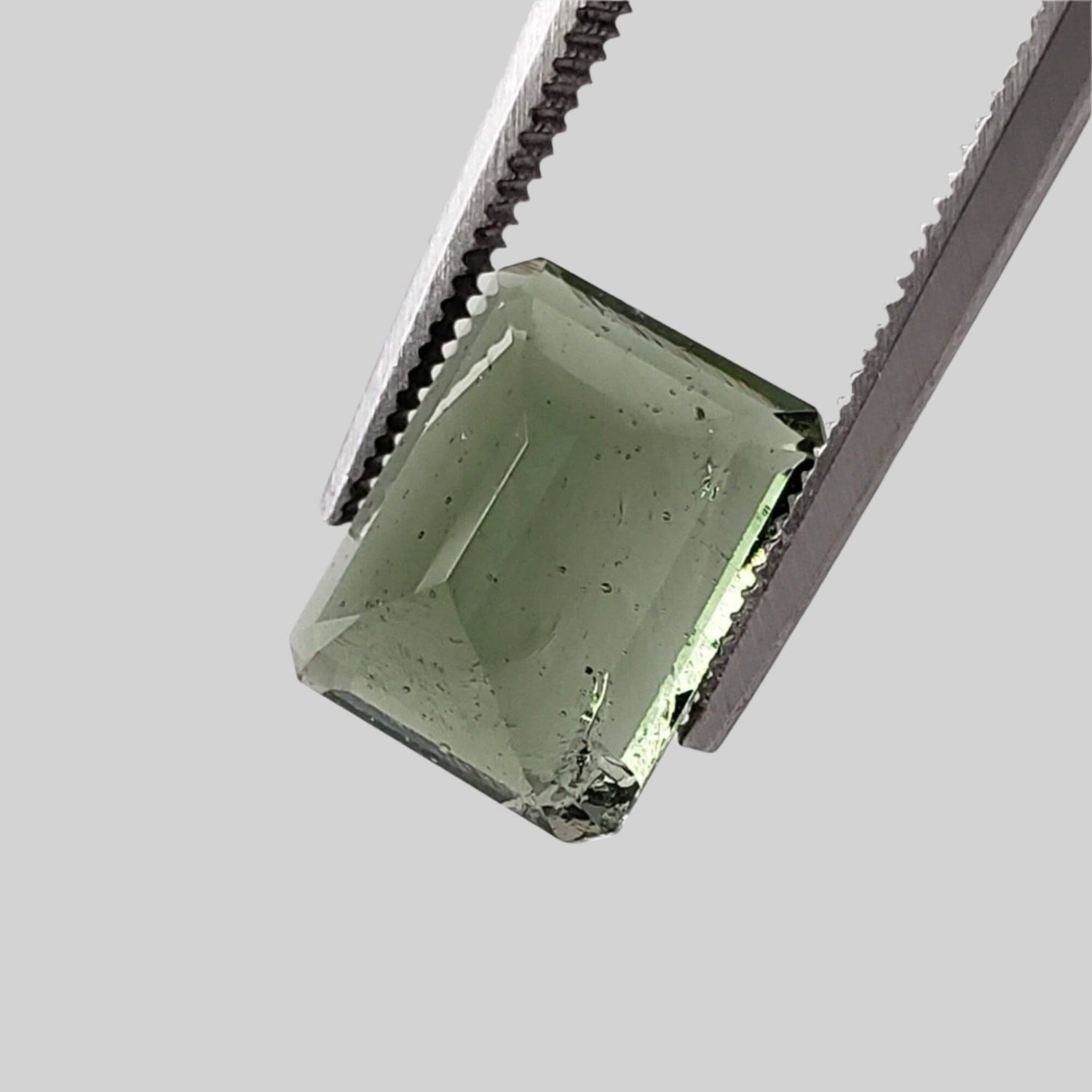  Authentic Moldavite | Octagon Cut | 10x8mm | Chlum Region, Czech Republic 1