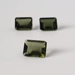  Authentic Moldavite | Octagon Cut | 9x7mm | Chlum Region, Czech Republic 