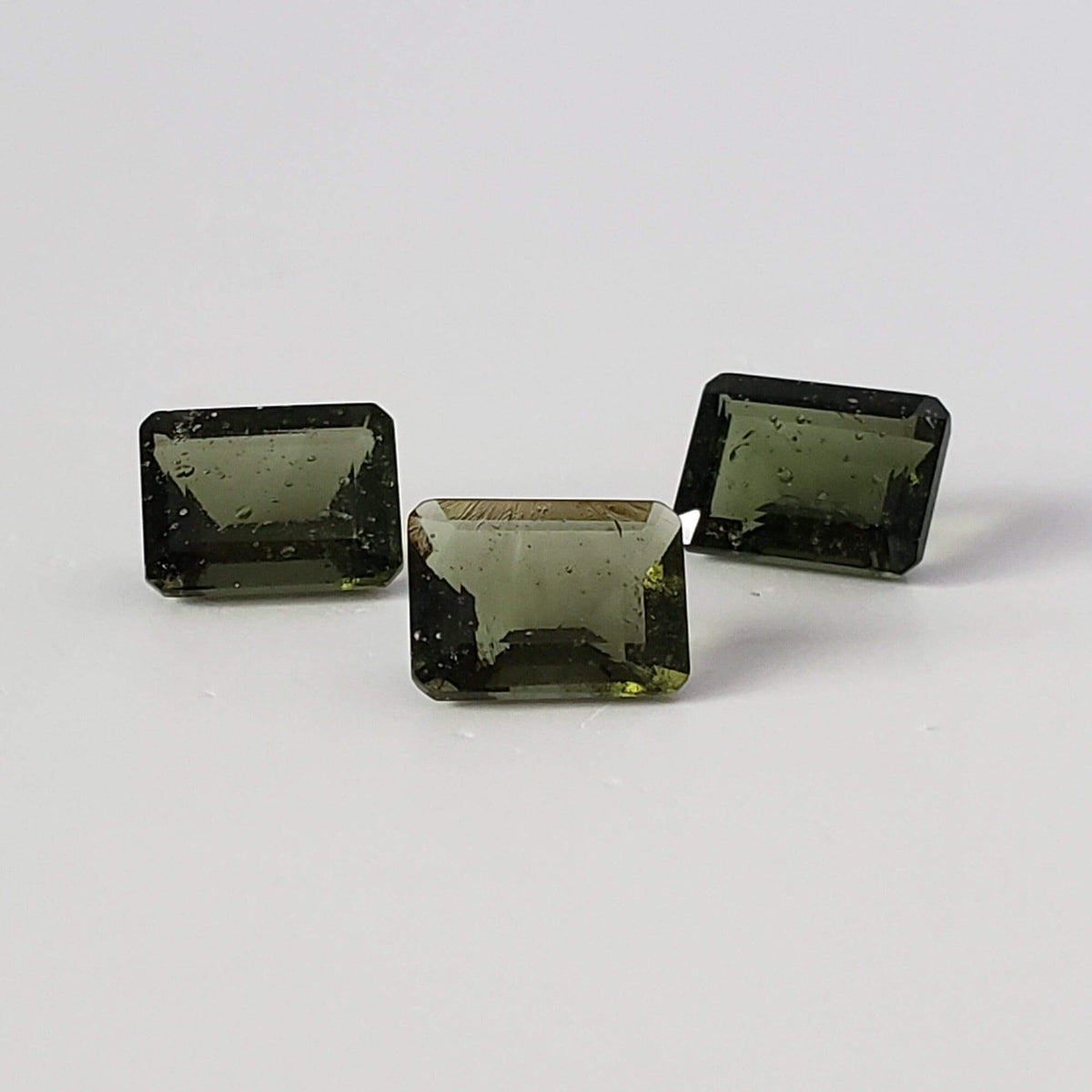 Authentic Moldavite | Octagon Cut | 9x7mm | Chlum Region, Czech Republic 3