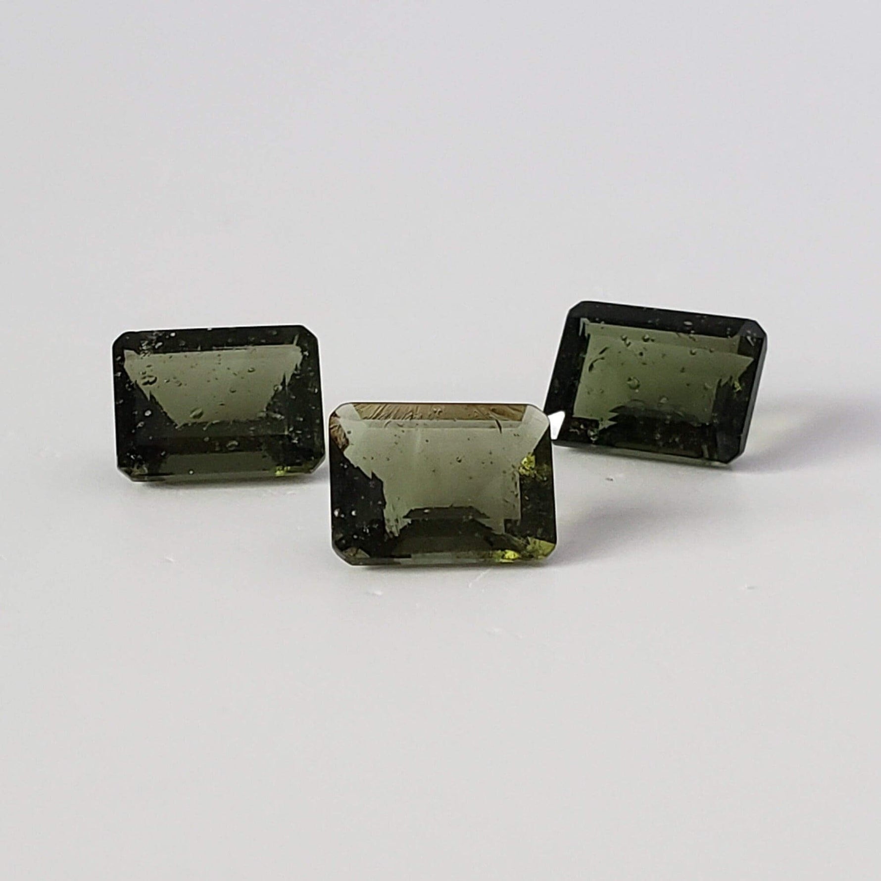  Authentic Moldavite | Octagon Cut | 9x7mm | Chlum Region, Czech Republic 3