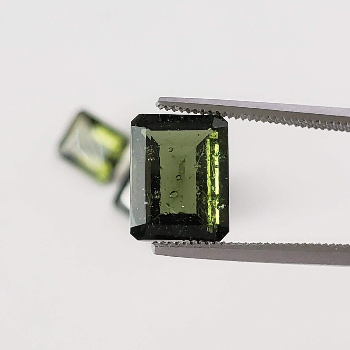  Authentic Moldavite | Octagon Cut | 9x7mm | Chlum Region, Czech Republic 7