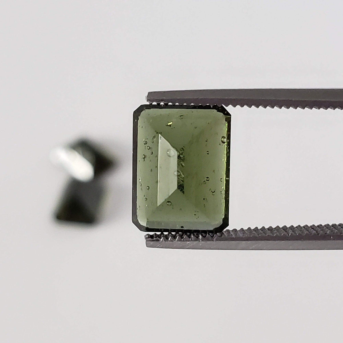  Authentic Moldavite | Octagon Cut | 9x7mm | Chlum Region, Czech Republic 8