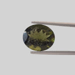  Authentic Moldavite | Oval Cut | 12x10mm | Chlum Region, Czech Republic 