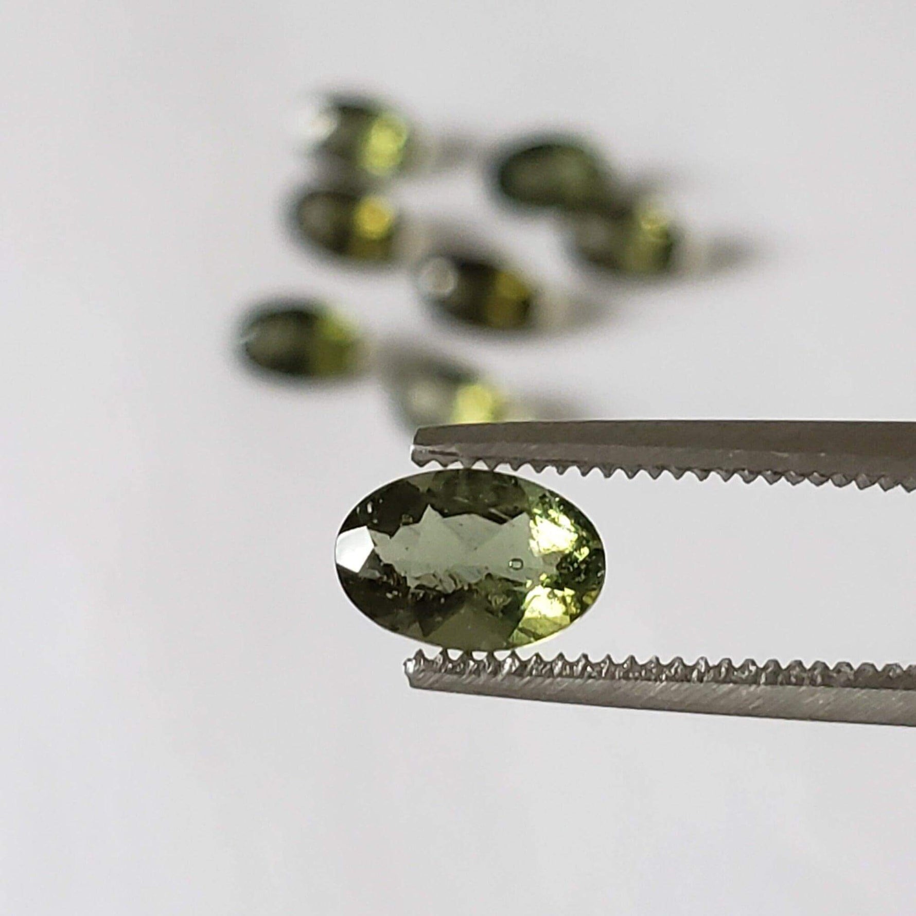  Authentic Moldavite | Oval Cut | 6x4mm | Chlum Region, Czech Republic 