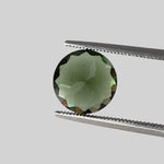  Authentic Moldavite | Round Cut | 9mm, 2.25ct | Chlum Region, Czech Republic 1