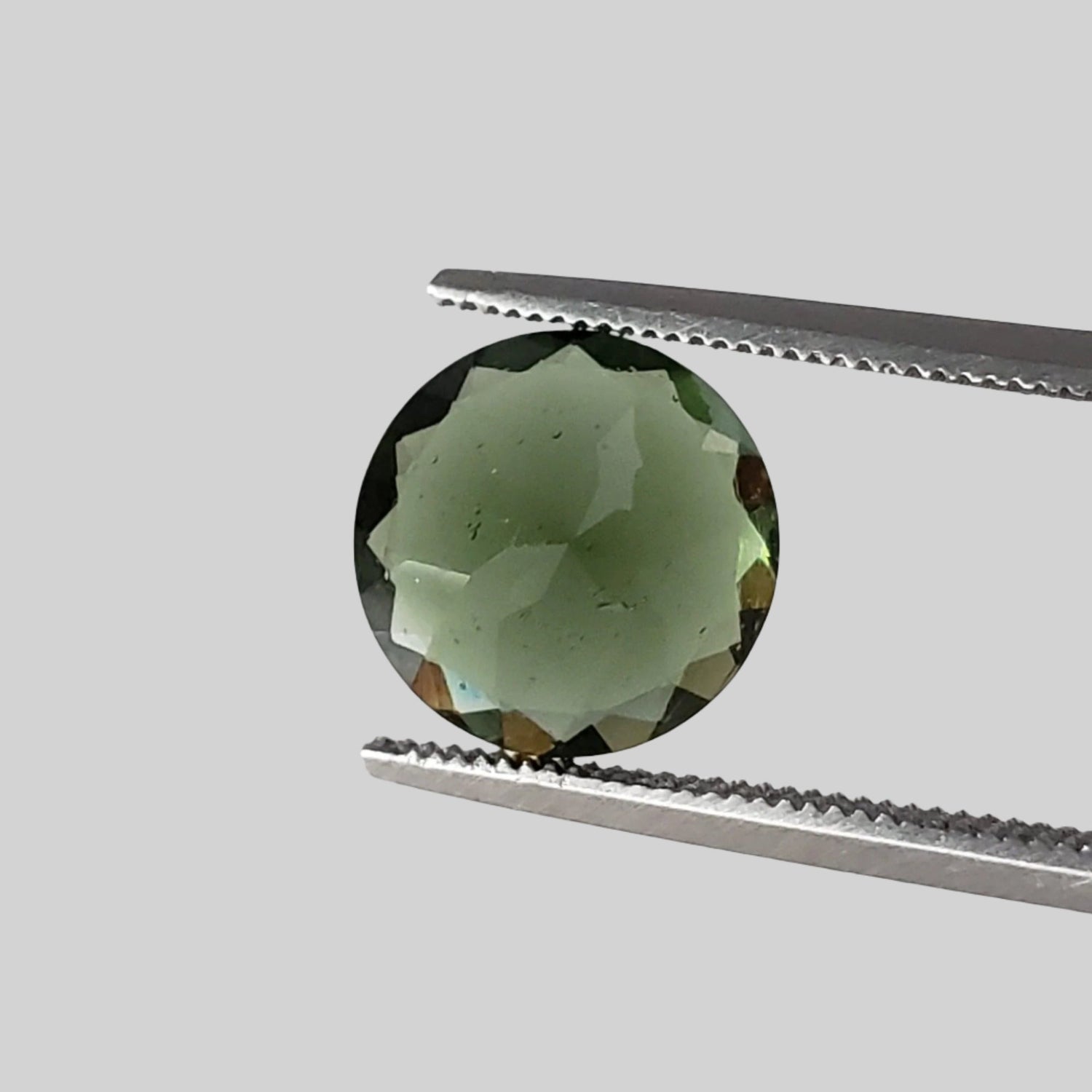  Authentic Moldavite | Round Cut | 9mm, 2.25ct | Chlum Region, Czech Republic 1