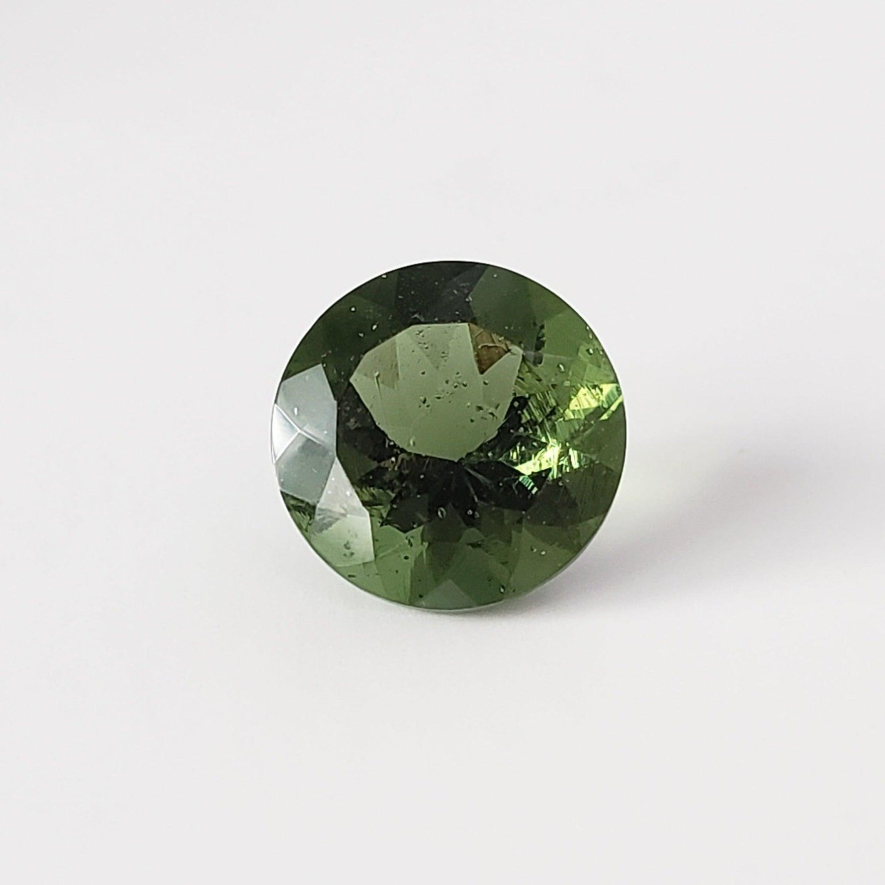  Authentic Moldavite | Round Cut | 9mm, 2.25ct | Chlum Region, Czech Republic 6