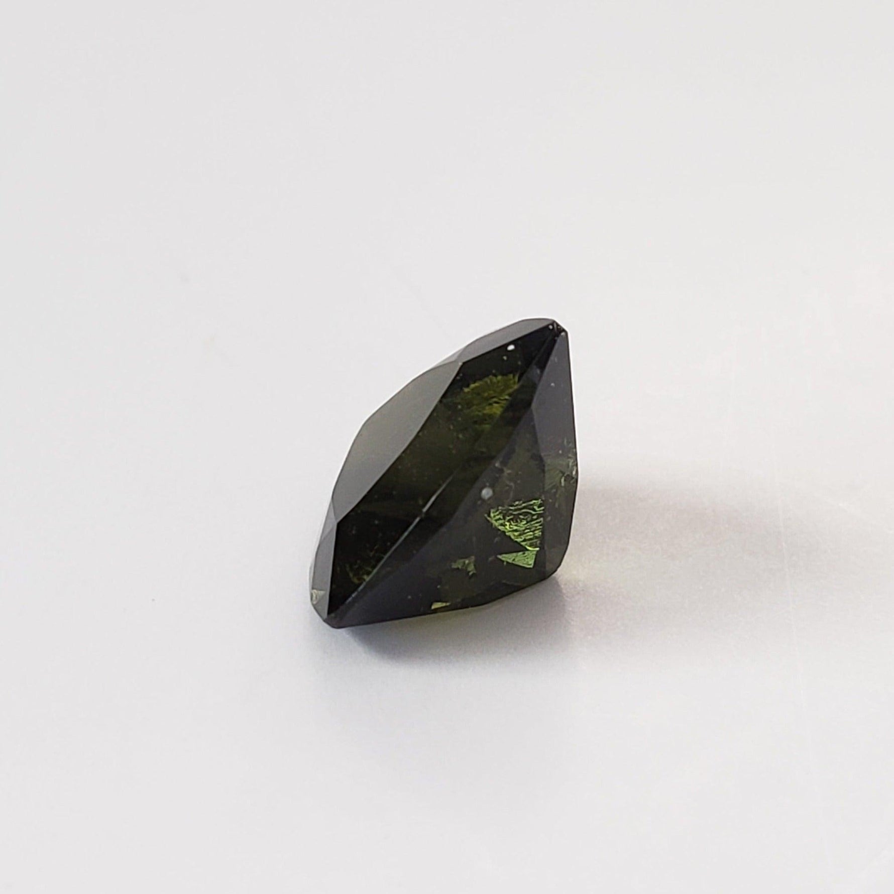  Authentic Moldavite | Trilliant Cut | 10mm | Chlum Region, Czech Republic | SO24 7