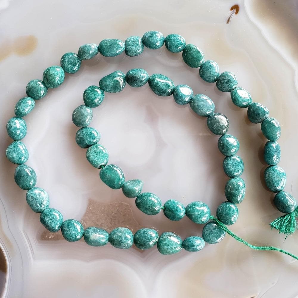  Aventurine Gemstone Beads | 38 cm, 15 inch Strand | Oval | Green 