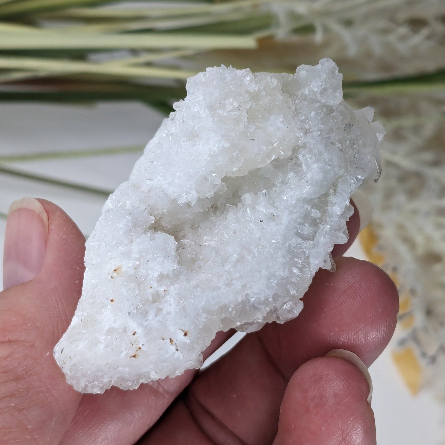  Calcite on Prehnite Crystal Cluster | Double Terminated Calcite | 77 grams | Mumbai, India 4