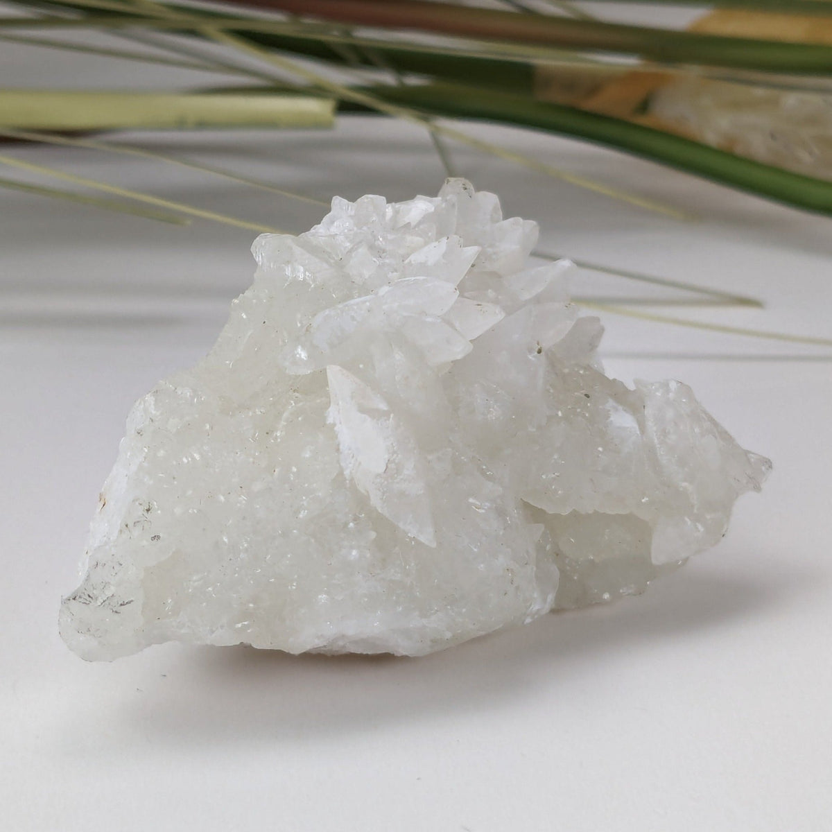  Calcite on Prehnite Crystal Cluster | Double Terminated Calcite | 77 grams | Mumbai, India 6