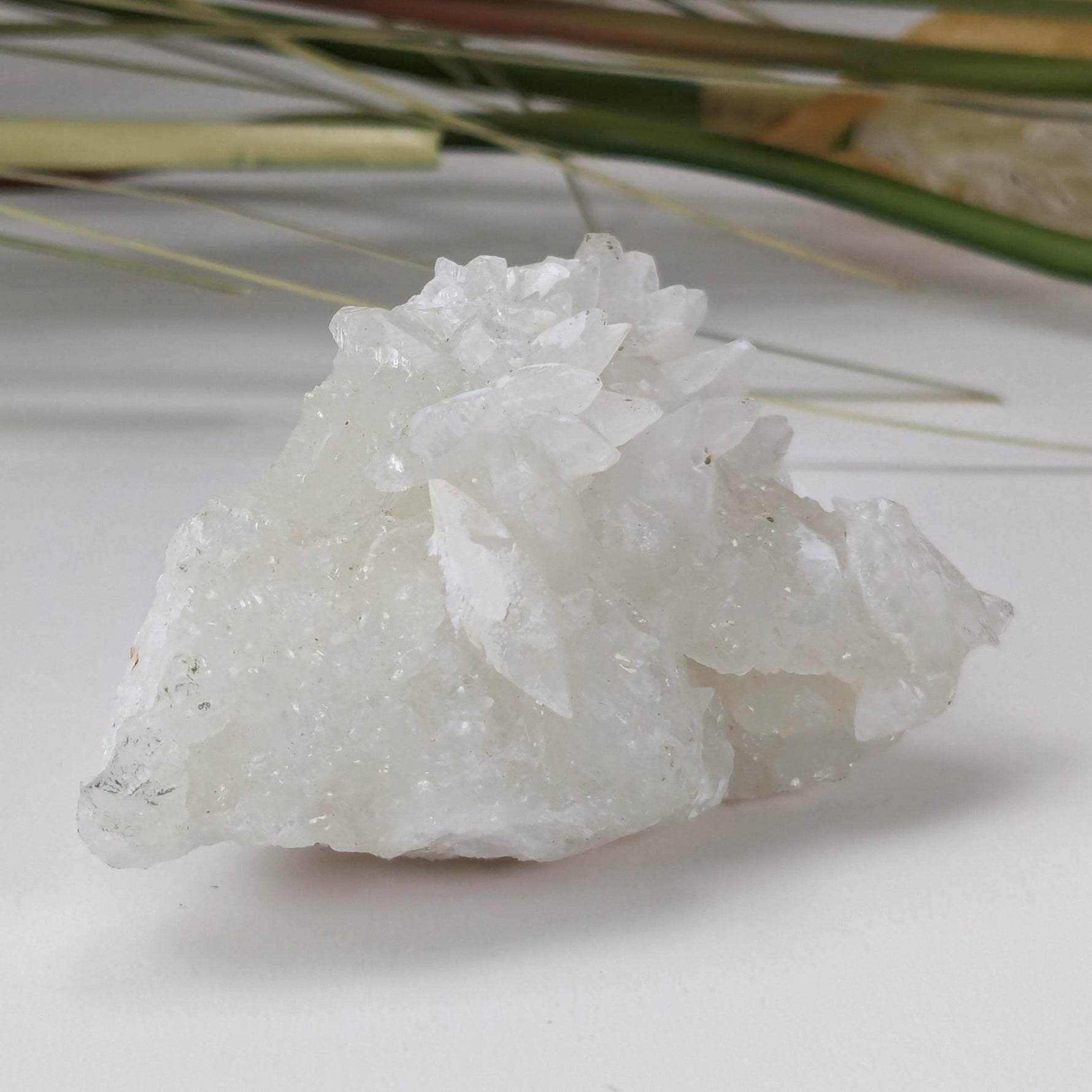  Calcite on Prehnite Crystal Cluster | Double Terminated Calcite | 77 grams | Mumbai, India 6