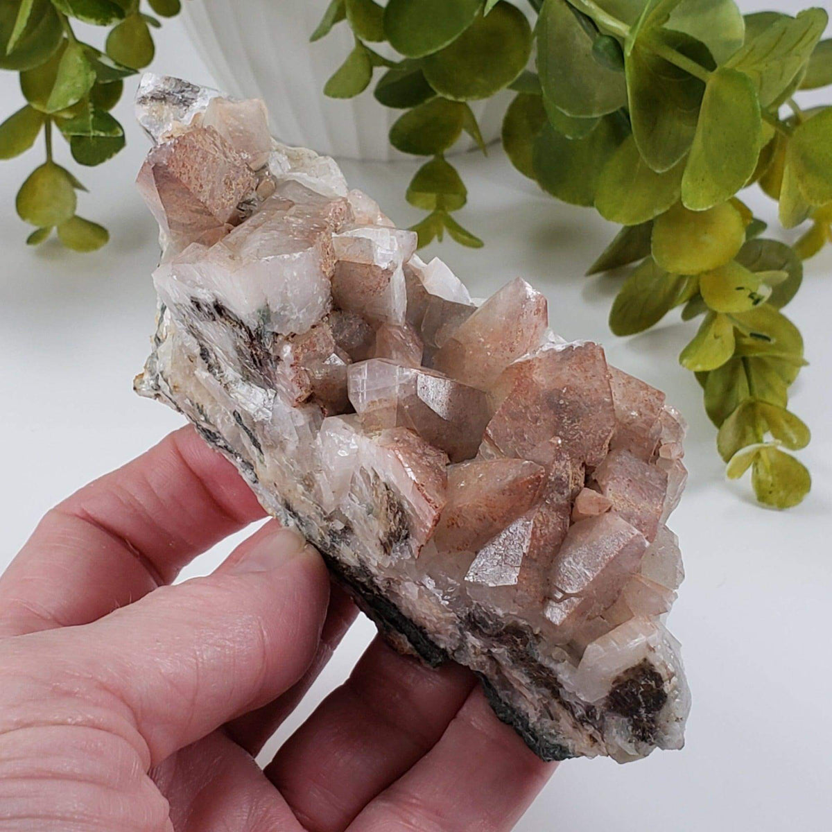  Calcite with Hematite on Matrix | 258.4 grams | Fluorescent Crystal | Lane's Quarry, Westfield MA | SO24 1
