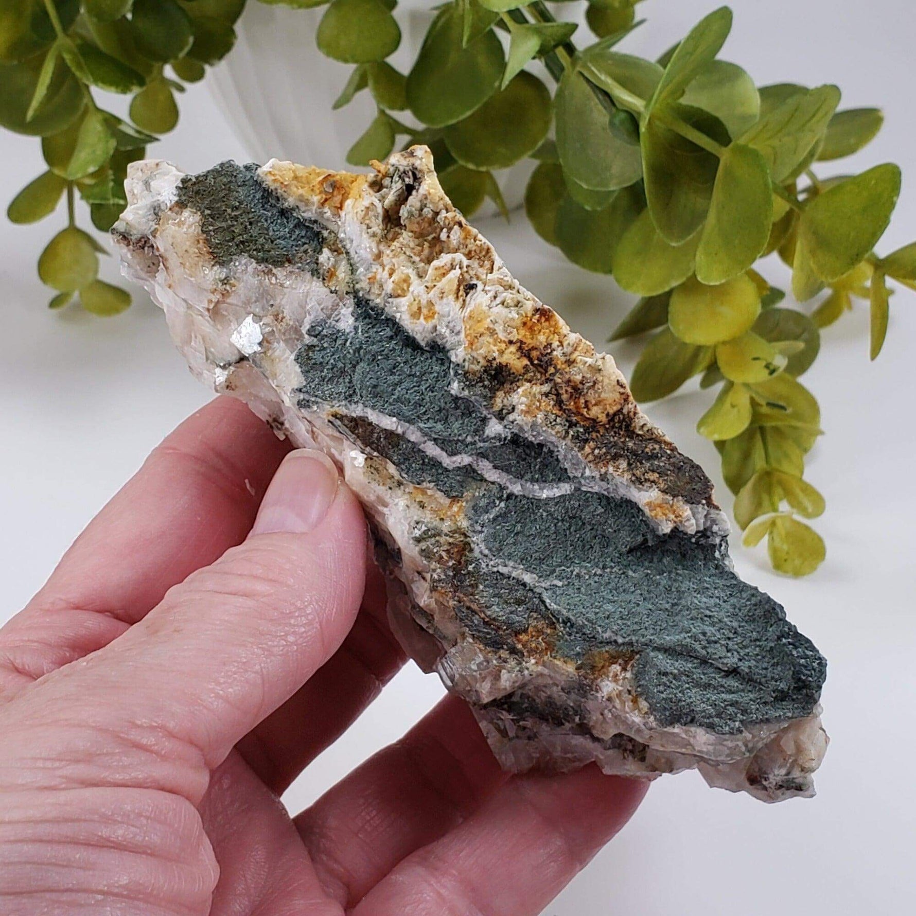  Calcite with Hematite on Matrix | 258.4 grams | Fluorescent Crystal | Lane's Quarry, Westfield MA | SO24 2