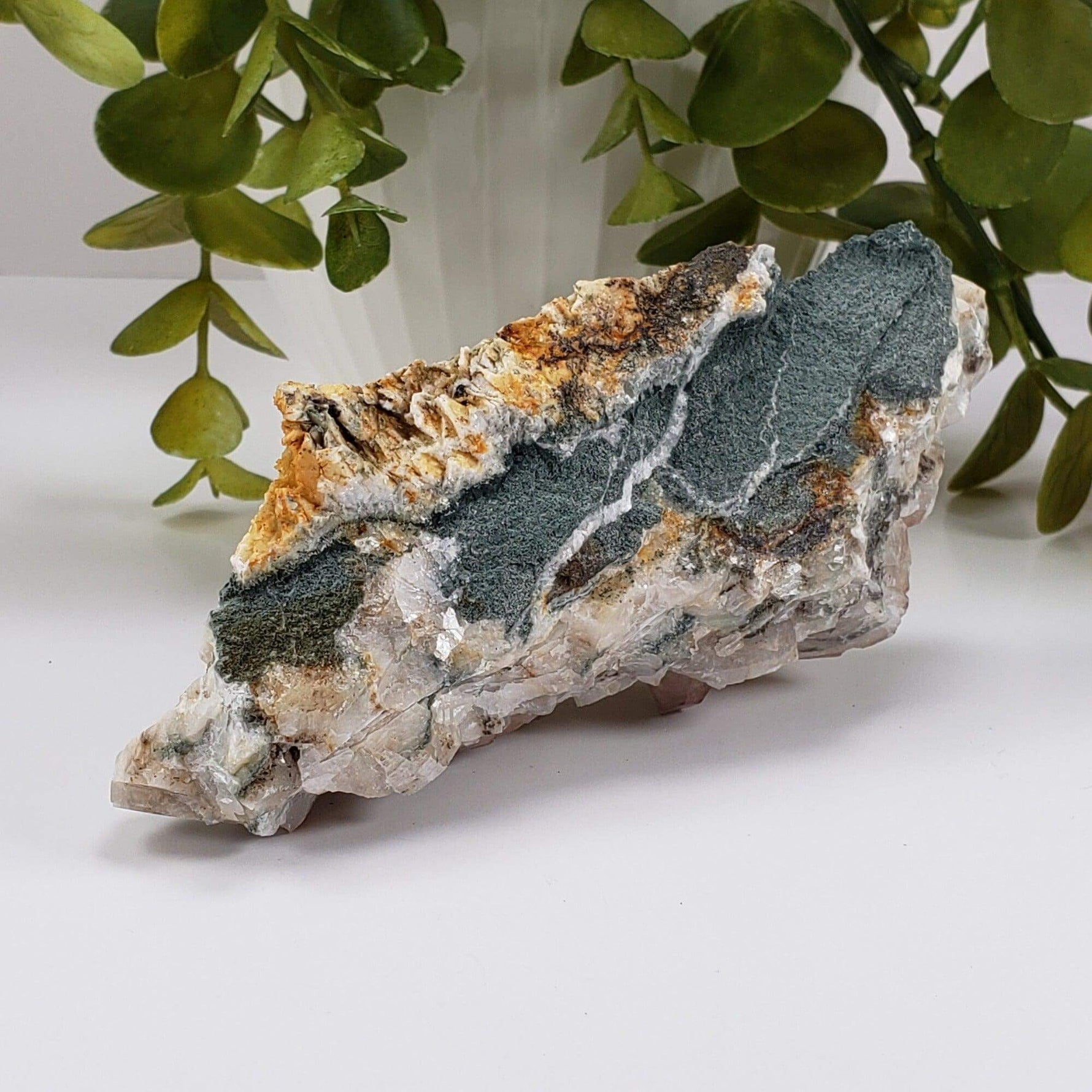  Calcite with Hematite on Matrix | 258.4 grams | Fluorescent Crystal | Lane's Quarry, Westfield MA | SO24 3