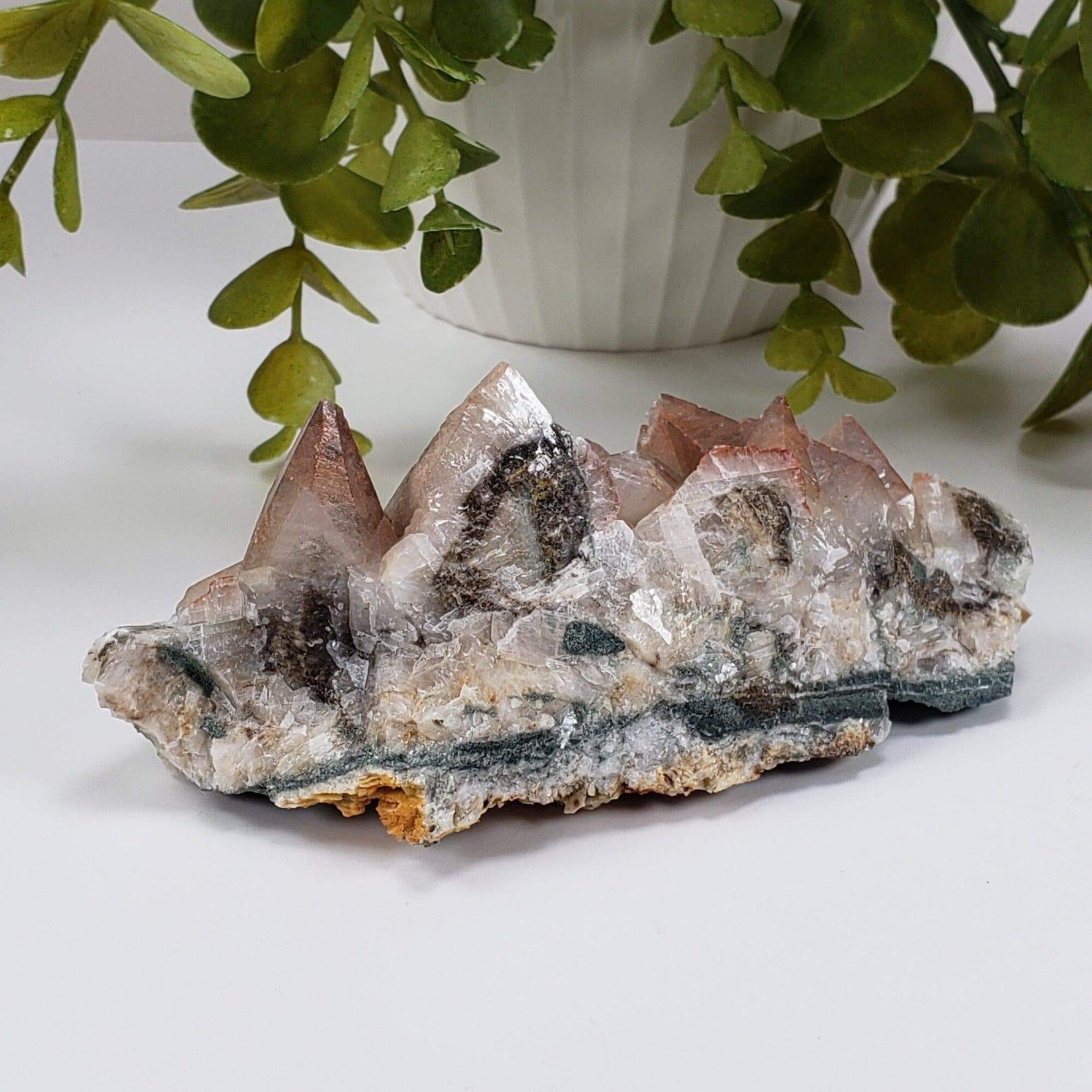  Calcite with Hematite on Matrix | 258.4 grams | Fluorescent Crystal | Lane's Quarry, Westfield MA | SO24 4