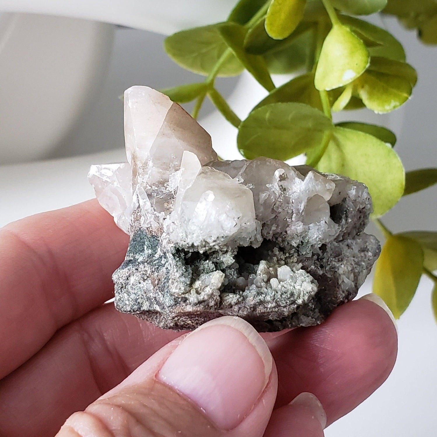  Calcite with Hematite on Matrix | 58.3 grams | Fluorescent Crystal | Lane's Quarry, Westfield MA 