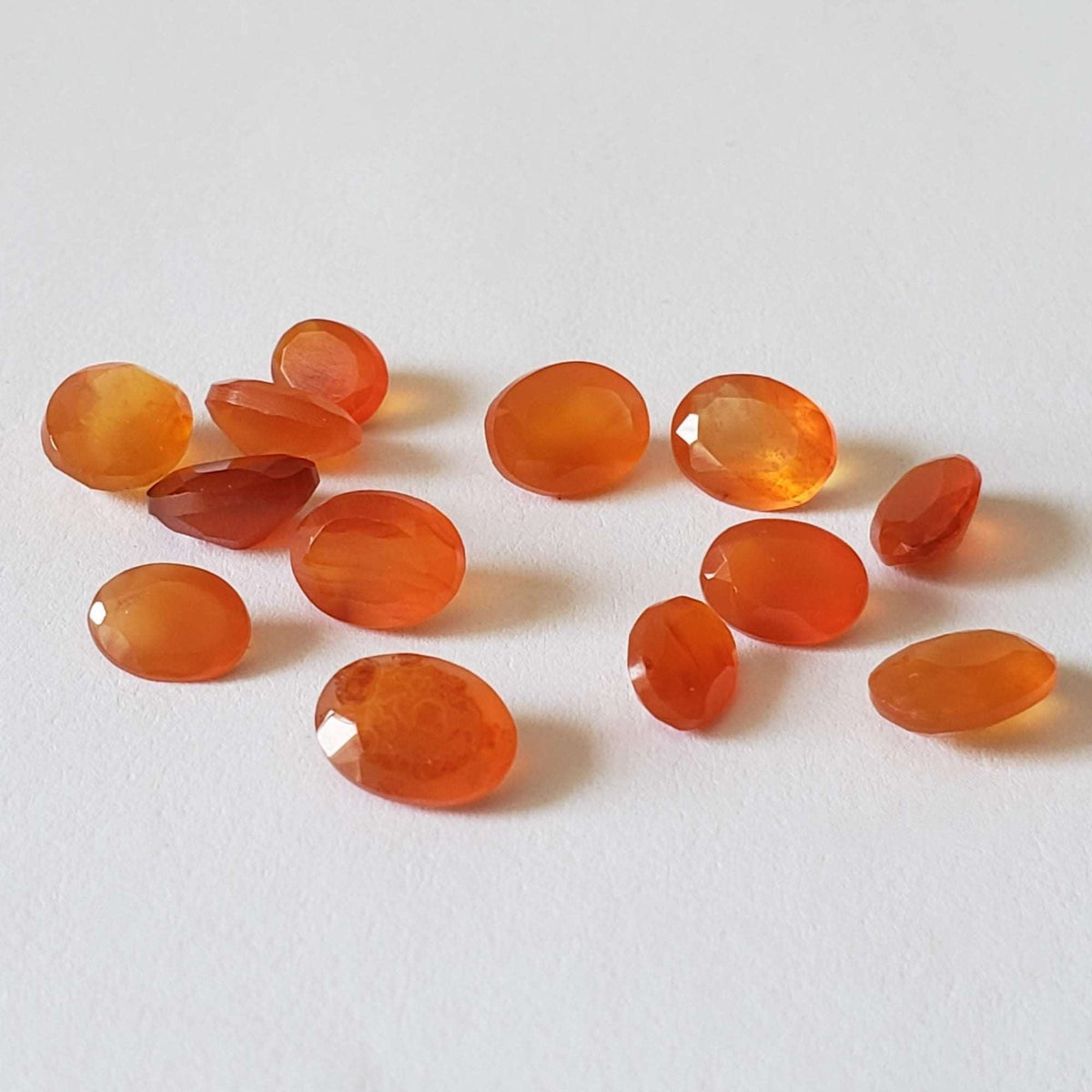  Carnelian | 13 Piece Carnelian Parcel | Oval Cut | Mixed Size Lot | Orange | 11.45ct. | SO24 2