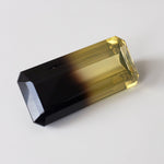  Citrine | Octagon Cut | Lemon-Black Bi-Color | 46x22mm 124.13ct 1