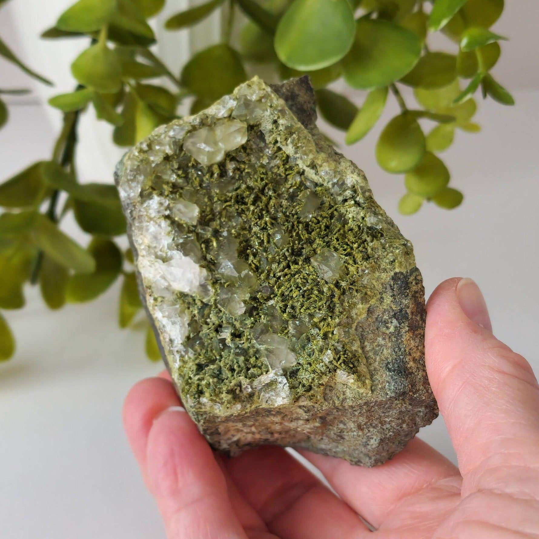  Clinozoisite var. Pistacite and Quartz Cluster | 326.4 gr | Green Epidote | Alicante, Spain 1